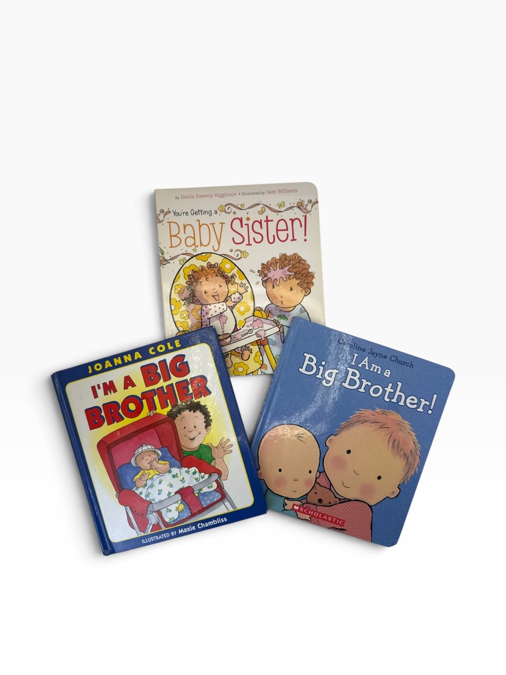 3-Piece Baby Board Book‎ Set Big Brother & Little Sister Toddler Story Books